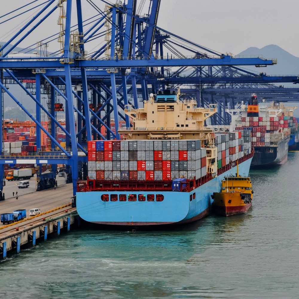 Porto com containers